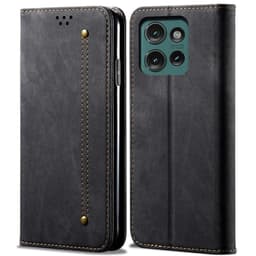 SKALO Motorola Edge 50 Neo 5G Jeans Plånboksfodral - Svart