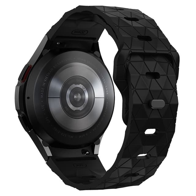 SKALO Hexagon Silikonerem Samsung Watch 7 40mm/44mm - Sort