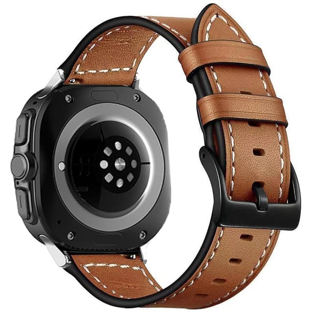 SKALO Nahkaranneke Samsung Watch Ultra 47mm - Ruskea
