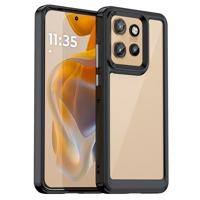 SKALO Motorola Edge 50 Neo 5G Väri Puskurin Suojakuori - Musta