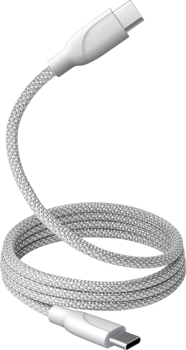 Sandstrøm magnetisk USB-C- till USB-C-kabel 1 m (grå)