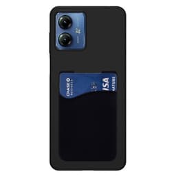 Silikon deksel med kortholder Motorola Moto G14 - Svart