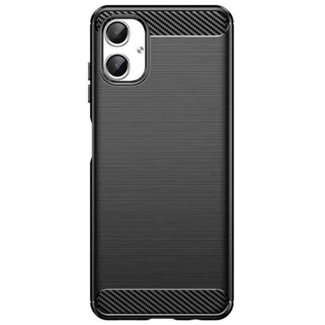 Harjattu TPU kuori Samsung Galaxy A06 - Musta