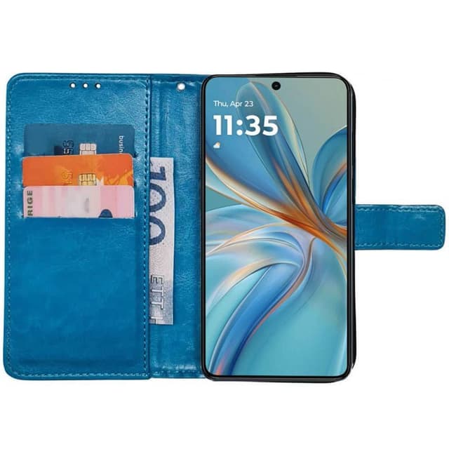 Lompakkokotelo 3-kortti Motorola Moto G75 5G - Vaaleansininen