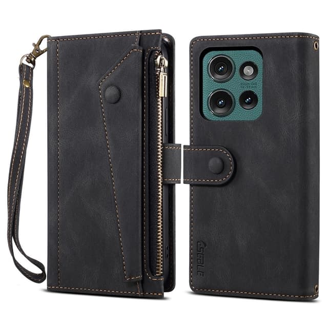 SKALO Motorola Edge 50 Neo 5G ESEBLE Big Wallet Plånboksfodral - Svart