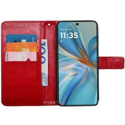 Wallet cover 3-kort Motorola Moto G75 5G - Rød