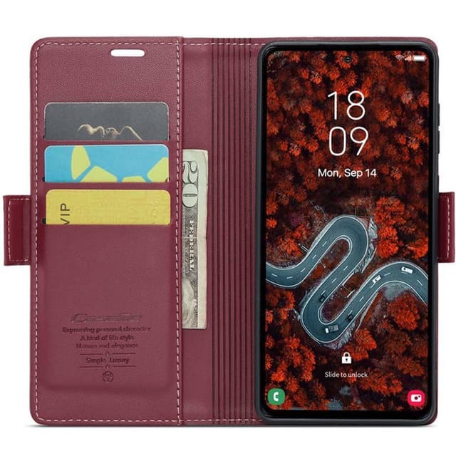 CaseMe mobilfodral 023 Samsung Galaxy S24 FE - Vinröd