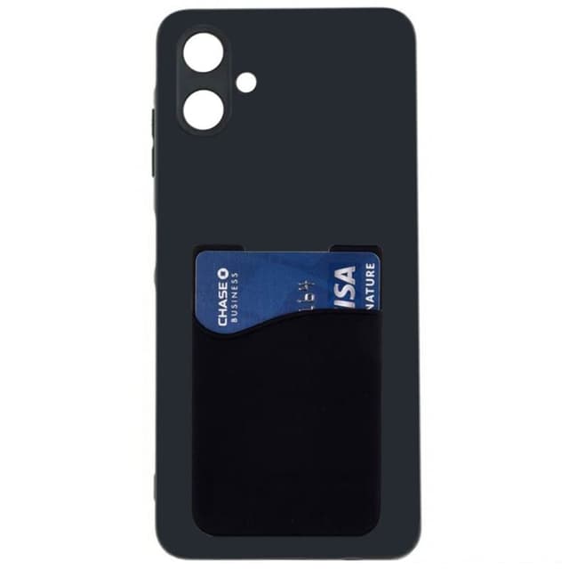 Silikone cover med kortholder Samsung Galaxy A06 - Sort