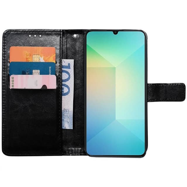 Wallet cover 3-kort Samsung Galaxy A06 - Sort