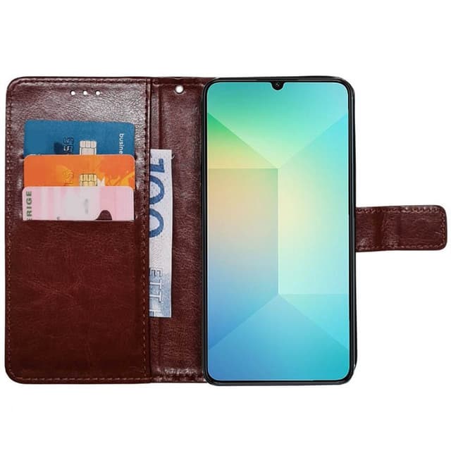 Lompakkokotelo 3-kortti Samsung Galaxy A06 - Ruskea
