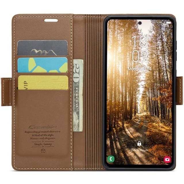 CaseMe mobilfodral 023 Samsung Galaxy S24 FE - Brun