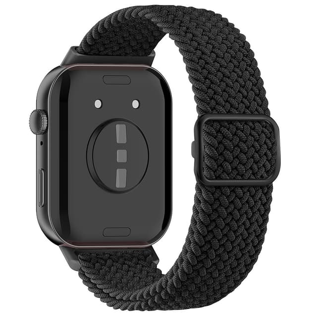 SKALO Punottu nailonranneke Huawei Watch Fit 3 - Musta