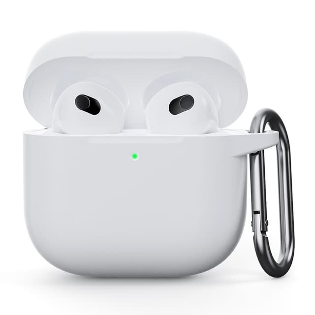 SKALO AirPods 4 Ultratunn Silikon Fodral - Vit