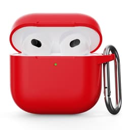 SKALO AirPods 4 Ultratunn Silikon Fodral - Röd