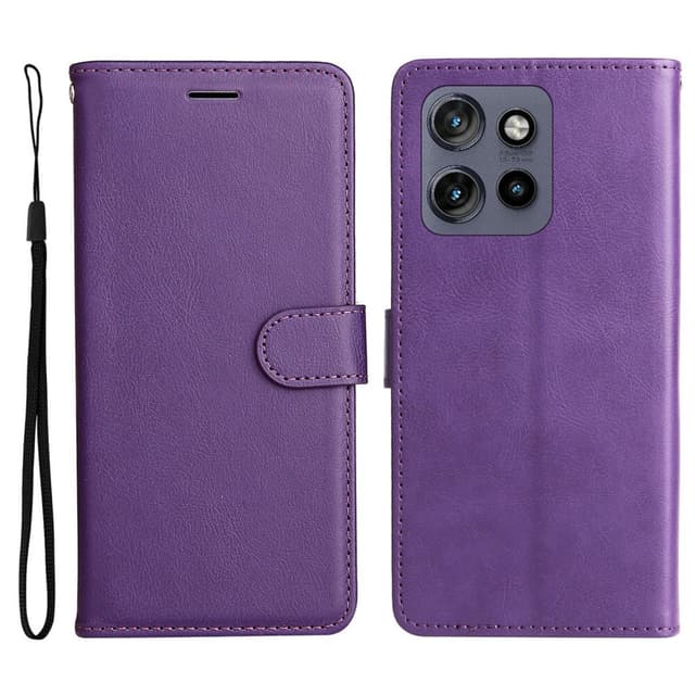 SKALO Motorola Edge 50 Neo 5G PU-Läder Plånboksfodral - Lila