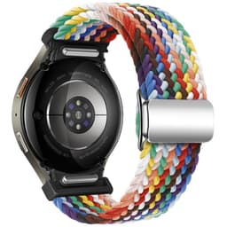 SKALO Flätat Tygarmband Samsung Watch 7 40mm/44mm - Rainbow