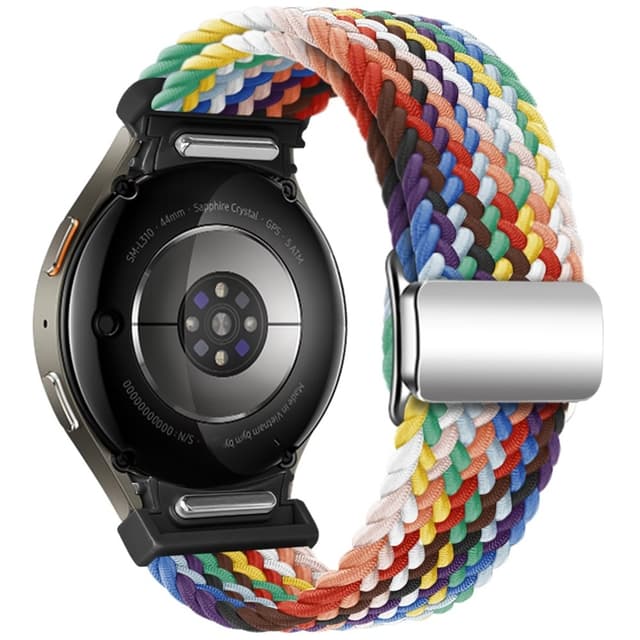 SKALO Flätat Tygarmband Samsung Watch 7 40mm/44mm - Rainbow