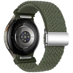 SKALO Flettet Tygarmbånd Samsung Watch 7 40mm/44mm - Mørkegrøn