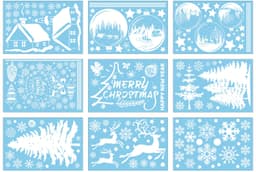 Julevindue klistermærker, statisk vindue klæber til julepynt