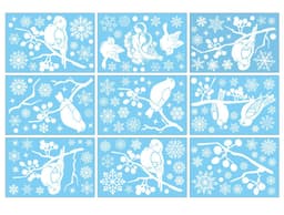 Jouluiset ikkunatarrat, staattiset ikkunakiinnikkeet joulukoristelujuhliin