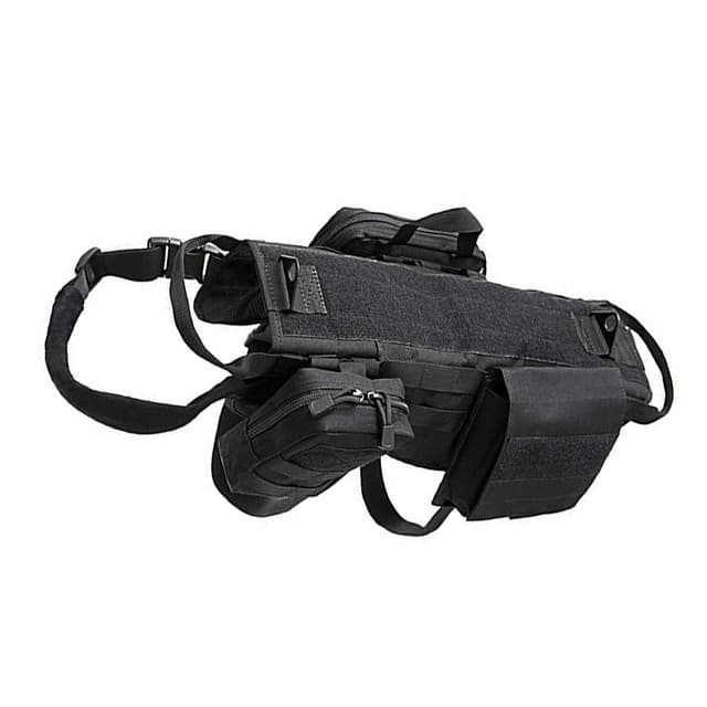 Taktisk hundesele Molle Vest Sikkerhedssele Sort M