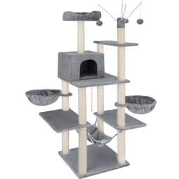 tectake Katt klösträd, klösmöbel Lilou - grå