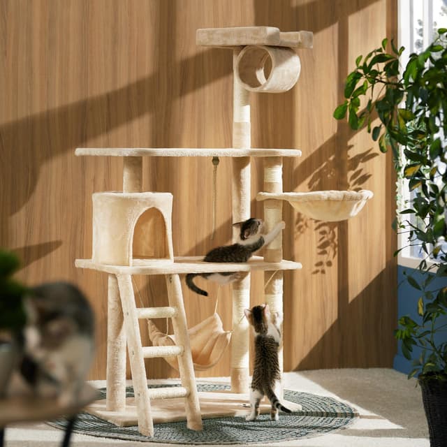tectake Katt klösträd, klösmöbel Martin - beige