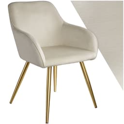 tectake Karmstol Marilyn i guld - grädde/guld, per styck
