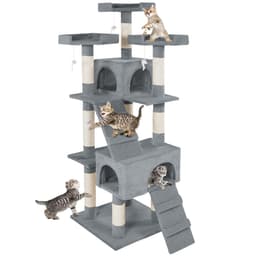 tectake Katt klösträd, klösmöbel Barney - grå