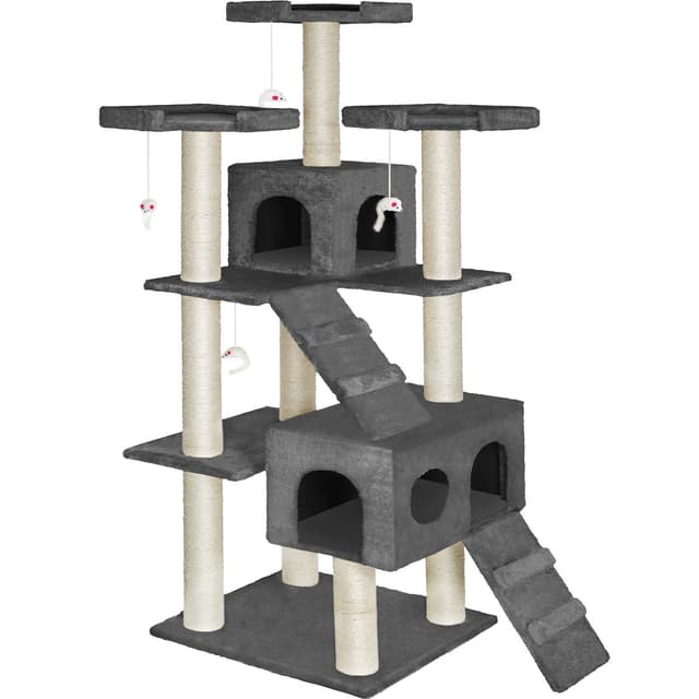 tectake Katt klösträd, klösmöbel Knuti - antracit