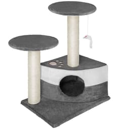 tectake Katt klösträd, klösmöbel Tommy - grå/vit
