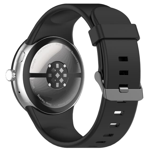 SKALO Silikonearmbånd Google Pixel Watch 3 45mm - Sort