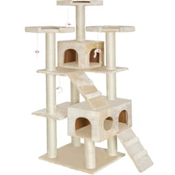tectake Katt klösträd, klösmöbel Knuti - beige
