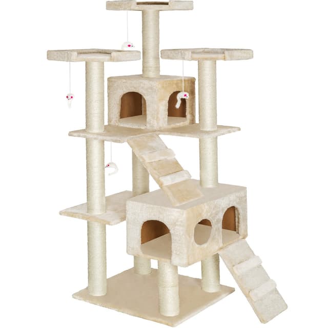 tectake Katt klösträd, klösmöbel Knuti - beige