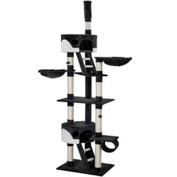 Klorestativ katt Hansi 243-260cm - svart/hvit