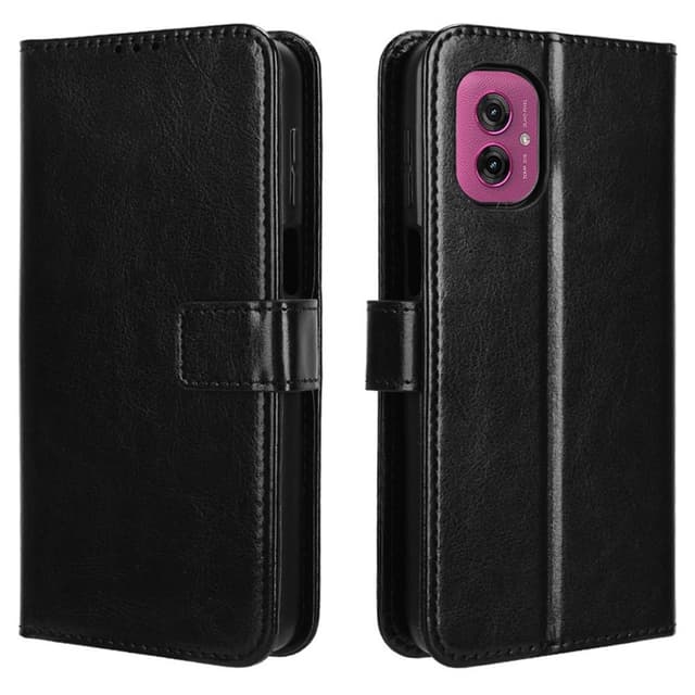 SKALO Motorola Moto G55 5G PU-nahkainen Lompakkokotelo - Musta