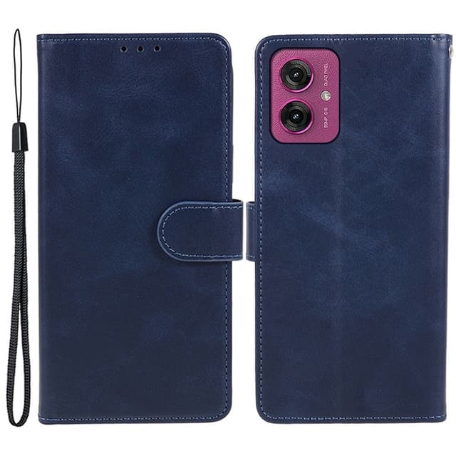 SKALO Motorola Moto G55 5G Premium Wallet Flip Cover - Blå
