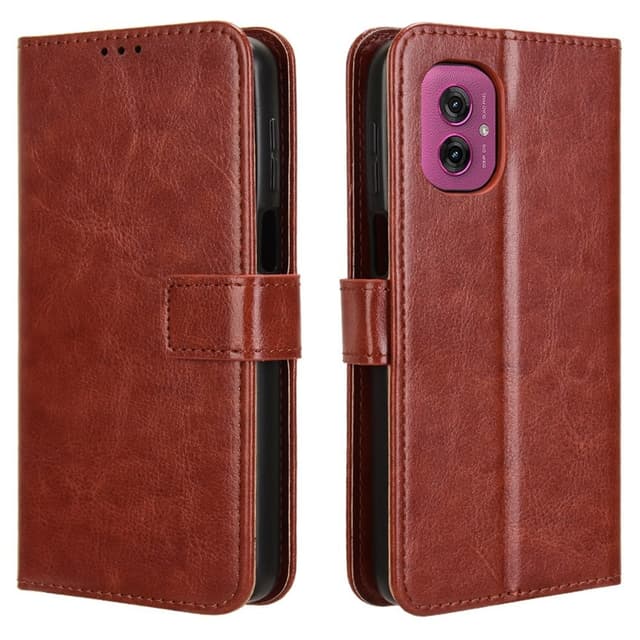 SKALO Motorola Moto G55 5G PU-Läder Plånboksfodral - Brun