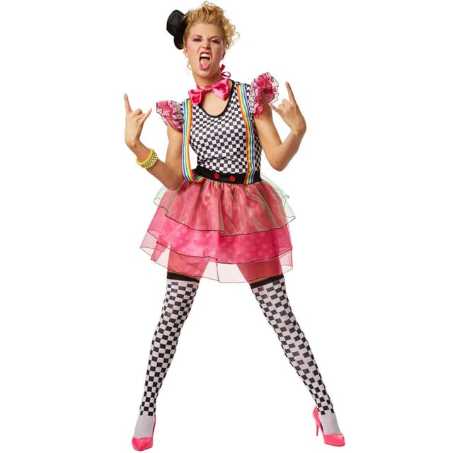 tectake Maskeraddräkt Neonfärgad Clown