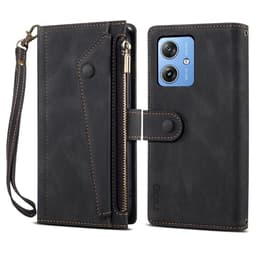 SKALO Motorola Moto G55 5G ESEBLE Big Wallet Pungetui - Sort
