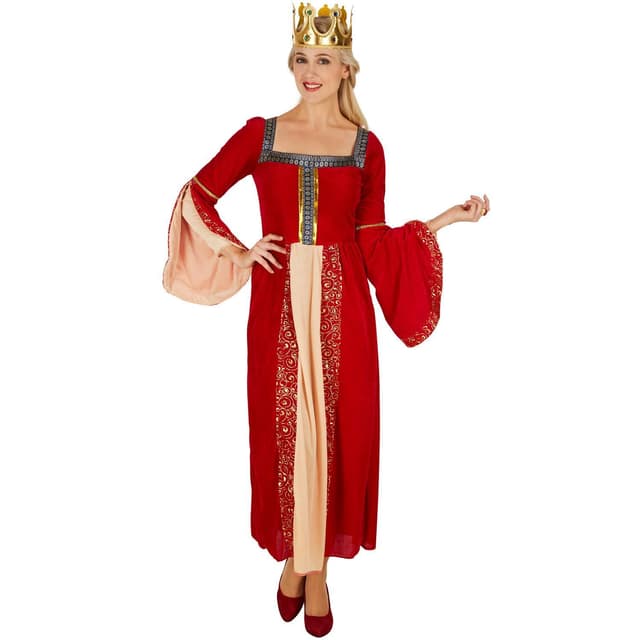 Middelalder dronning kostume - XL