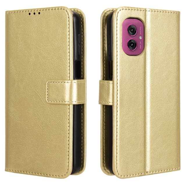 SKALO Motorola Moto G55 5G PU-Läder Plånboksfodral - Guld