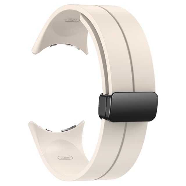 SKALO Silikonarmband metallspänne Google Pixel Watch 3 41mm - Vit