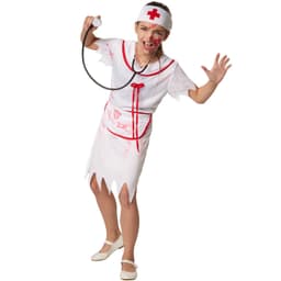Halloween sygeplejerske børnekostume - 128 (7-8y)