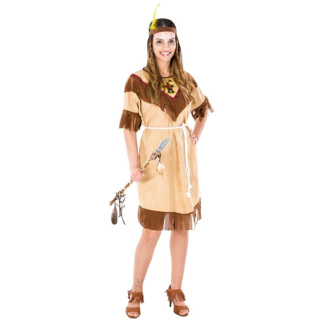 Indianerpigen Trinity kostume - L