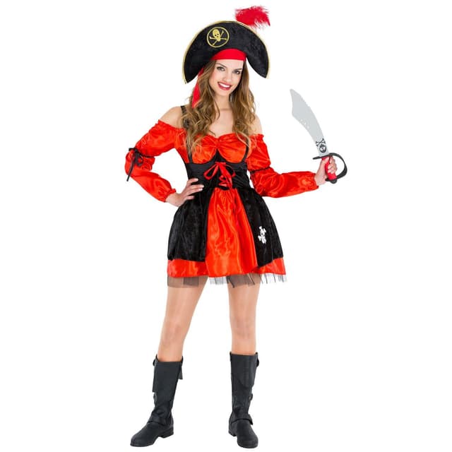 Piratkvinden Mia Støvlerem kostume - L