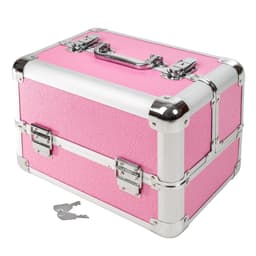 tectake Sminkväska med 4 sidofack - rosa