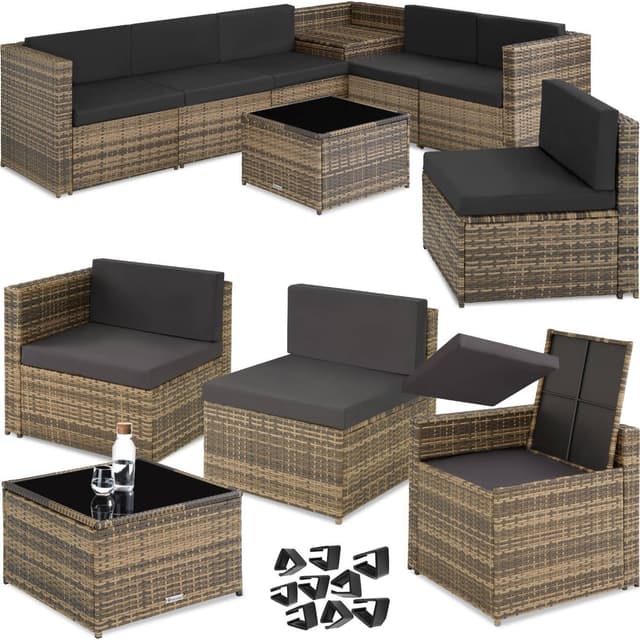 tectake Loungeset Verona i konstrotting - natur