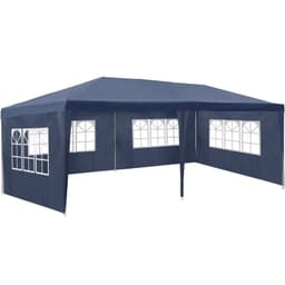 tectake Paviljong Vivara 6x3m med 5 sidopaneler 600 x 300 x 250 cm Blå