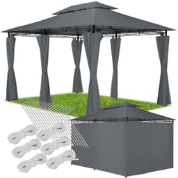 Luksus havepavillon Emine med 6 sider - anthrazit